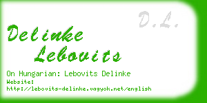 delinke lebovits business card